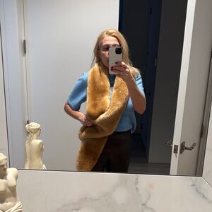 ABS Allen Schwartz Elegant Brown Faux Fur Wrap